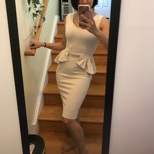Peplum pencil skirt dress